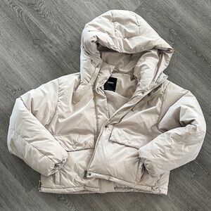 Pull&Bear Kids Light Beige Puffer Jacket